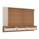 Ver imagem 2 de Painel para Tv até 75 Polegadas Luxo 3 Gavetas Cinamomo/off White - Pnr Móveis