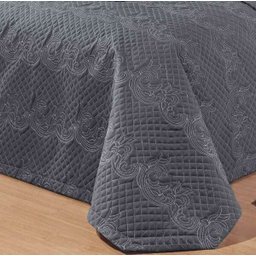 Cobre Leito Bordado Casal Super King Coleção Milano Percal 200 Fios Liso com 3 peças - 2 Cobre Leito Bordado Casal Super King Coleção Milano Percal 200 Fios Liso com 3 peças - 2