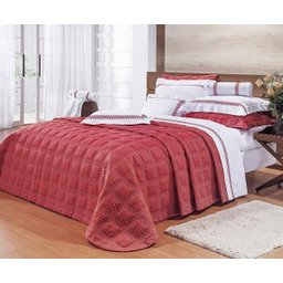 Cobre Leito Bordado Casal Queen Coleção Sharon Percal 200 Fios Liso com 3 peças - 1