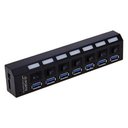 Ver imagem 3 de Hub Usb 3.0 Preto com 7 Portas e Chave Liga / Desliga .