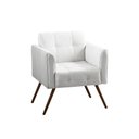 Ver imagem 1 de Poltrona Decorativa Bia Couro Natural Branco