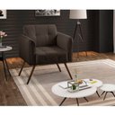 Ver imagem 2 de Poltrona Decorativa Bia Couro Marrom