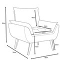 Ver imagem 4 de Kit 2 Poltronas Decorativas Opala Jornal Preto - Kasa Sofá