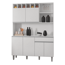 Ver imagem 1 de Cozinha Compacta 6 Portas 1 Gaveta 130cm Alice Ajl Móveis:branco