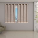 Ver imagem 1 de Cortina Daily Varão 2m Blackout Cinza PVC com Voil Xadrez 2,80MX1,60m Sala Quarto Avelã