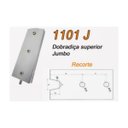 Ver imagem 3 de Kit dobradiças + pivôs tipo jumbo para porta pivotante de vidro temperado blindex - Branco (alumínio