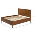Ver imagem 3 de Cama de Casal 1,60m Madeira Maciça Linha Cairo Marrom/Amêndoa