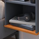 Ver imagem 7 de Kit 2 Mesinhas Suspensa Compacta Cabeceira Estofada Cama Box Queen Size 1,60 Proteção Parede - Rpm