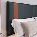 Ver imagem 4 de Kit 2 Mesinhas Suspensa Compacta Cabeceira Estofada Cama Box Queen Size 1,60 Proteção Parede - Rpm