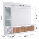 Ver imagem 2 de Estante TV até 50 Polegadas com Cristaleira 180cm 3 Portas Branco/Brise 2026