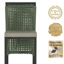 Ver imagem 2 de 6 Banqueta em Alumínio Roma Preta Corda Náutica Tecido 8