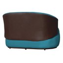 Ver imagem 3 de Poltrona Namoradeira Sofá Orgânico 2 Lugares Beatriz Composê Corino Marrom - Suede Azul Turquesa