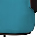 Ver imagem 4 de Poltrona Namoradeira Sofá Orgânico 2 Lugares Beatriz Composê Corino Marrom - Suede Azul Turquesa