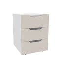 Ver imagem 1 de Mesa de Cabeceira Madri 3 Gavetas Creme/branco - Politorno