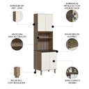 Ver imagem 5 de Paneleiro de Cozinha para Micro-ondas Maly N03 Carvalho/off White - Mpozenato