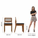 Ver mais imagens de Conjunto Mesa Lins 4 Cadeiras Sextavada Freijó/off/corino Preto - M.a Freijó/off Premium/corino