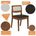 Ver imagem 7 de Conjunto Mesa Lins 4 Cadeiras Sextavada Freijó/off/corino Preto - M.a Freijó/off Premium/corino