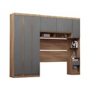 Ver imagem 1 de Guarda Roupa Dormitório Modulado Veneza Casal Queen 1,58 m Luciane M03:Cinza Supremo