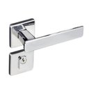 Ver imagem 1 de Fechadura Manual Quadrada Cromada para Porta Madeira