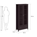 Ver imagem 5 de Cristaleira Ditália 2 Portas 1 Gaveta E-954 Preto