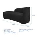 Ver imagem 3 de Kit Divã Recamier Orgânico França 200cm Lado Esquerdo e 2 Poltronas Amore Bouclé