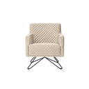 Ver imagem 1 de Poltrona Decorativa Nagoya Base Orby Veludo Bege - Gran Belo Decor