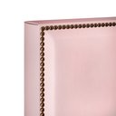 Ver imagem 5 de Cabeceira Cama Box Solteiro Com Tachas 100 cm Vicenza L02 Suede Rosê - Lyam Decor