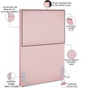 Ver imagem 3 de Cabeceira Cama Box Solteiro Com Tachas 100 cm Vicenza L02 Suede Rosê - Lyam Decor