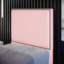 Ver imagem 2 de Cabeceira Cama Box Solteiro Com Tachas 100 cm Vicenza L02 Suede Rosê - Lyam Decor