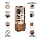 Ver imagem 3 de Cristaleira Portas de Vidro com Espelho Aruan H01 Off/castanho - Mpozenato