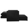 Sofá Cama Multi 1 Lugar 1,28M Retrátil Veludo Preto - Gran Belo - 3