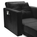 Ver imagem 4 de Sofá Cama Multi 1 Lugar 1,28M Retrátil Veludo Preto - Gran Belo