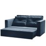 Sofá Cama Multi 2 Lugares 2,28M Retrátil Suede Animale Azul - Ilha Bela - 3