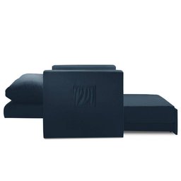 Sofá Cama Multi 1 Lugar 1,28M Retrátil Suede Animale Azul - Ilha Bela - 3