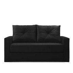 Sofá Cama Multi 3 Lugares 2,28M Retrátil Veludo Preto - Gran Belo - 1