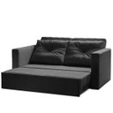 Ver imagem 3 de Sofá Cama Multi 3 Lugares 2,28M Retrátil Veludo Preto - Gran Belo