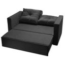 Ver imagem 4 de Sofá Cama Multi 3 Lugares 2,28M Retrátil Veludo Preto - Gran Belo