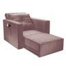 Sofá Cama Multi 1 Lugar 1,18M Retrátil Veludo Rosê - Ilha Bela - 2