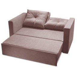 Sofá Cama Multi 2 Lugares 2,08M Retrátil Veludo Rosê - Ilha Bela - 4 Sofá Cama Multi 2 Lugares 2,08M Retrátil Veludo Rosê - Ilha Bela - 4