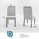 Ver imagem 3 de Sala de Jantar 130x90 Iris 4 Cadeiras Bom Pastor Base Naturale Cadeiras Bege