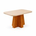 Ver imagem 6 de Sala de Jantar 130x90 Iris 4 Cadeiras Bom Pastor Base Naturale Cadeiras Bege