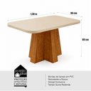 Ver imagem 4 de Sala de Jantar 130x90 Iris 4 Cadeiras Bom Pastor Base Naturale Cadeiras Bege