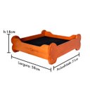 Ver imagem 1 de Caminha Pet Formato Ossinhos em Madeira Maciça (eucalipto) - Colchão Azul Liso