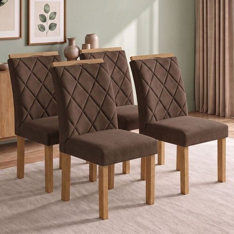 Conjunto 4 Cadeiras para Sala de Jantar Arthus