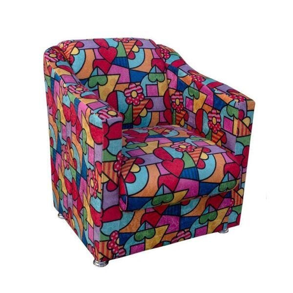 Poltrona Decorativa Tilla Suede Romero Brito - Nay Estofados - 1