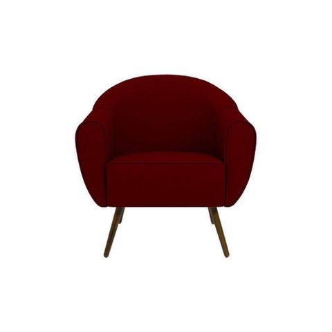Poltrona Decorativa Sacha Veludo Vinho - Gran Belo Decor