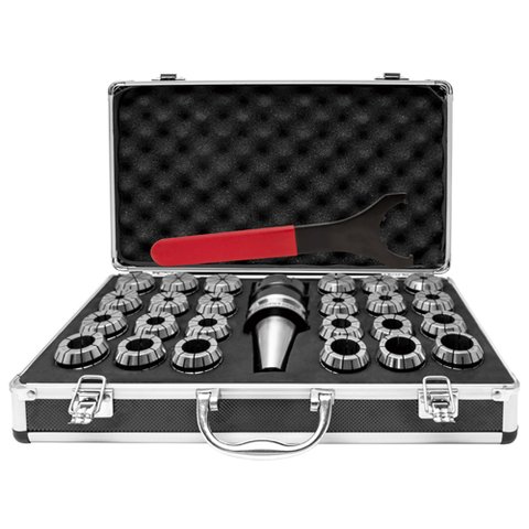 Jogo de Pinças Er com Chave Er e Cone Iso-40 - Modelo Er-40 - Cap. 3,0 a 26,0mm