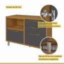 Ver imagem 5 de Cozinha 9 Peças Nesher Imperatriz Gourmet Canto 100% Mdf Freijó-grafite