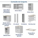 Ver imagem 6 de Cozinha Planejada 10 Peças com Tampo e Cristaleira e Ilha Marselha CabeCasa MadeiraOriginals Branco