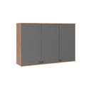 Ver imagem 1 de Armário Aéreo Milla 3 Portas Nog/cinza 120cm Carraro
